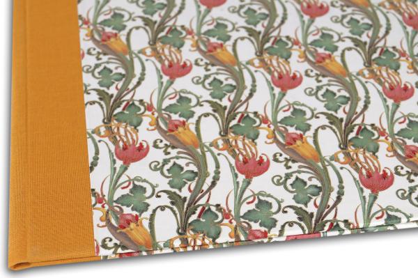 Folder Italian design with gold and orange